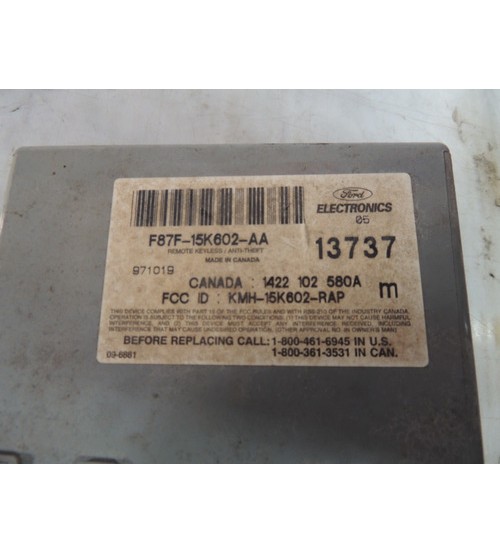 Módulo Remote Keyless Antitheft Ford Ranger 4.0 V6 1998