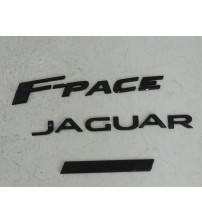Jogo Emblema Tampa Traseira Jaguar F-pace 2020 Original